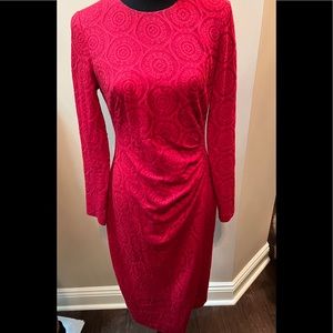 Maggy London Red knee length Dress Sz10
